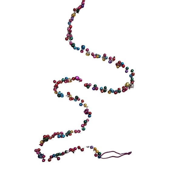 Royal Jewel Jingle Bell Christmas Garland, 4 Feet - Picture 1 of 4